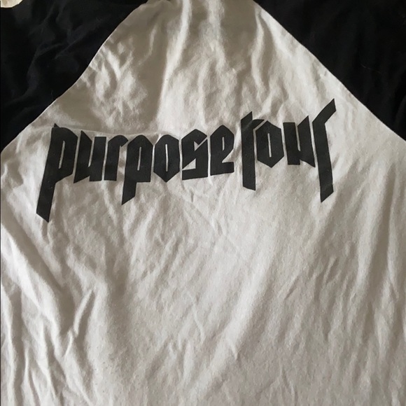 Justin Bieber Purpose Tour Baseball Tee - Picture 2 of 2